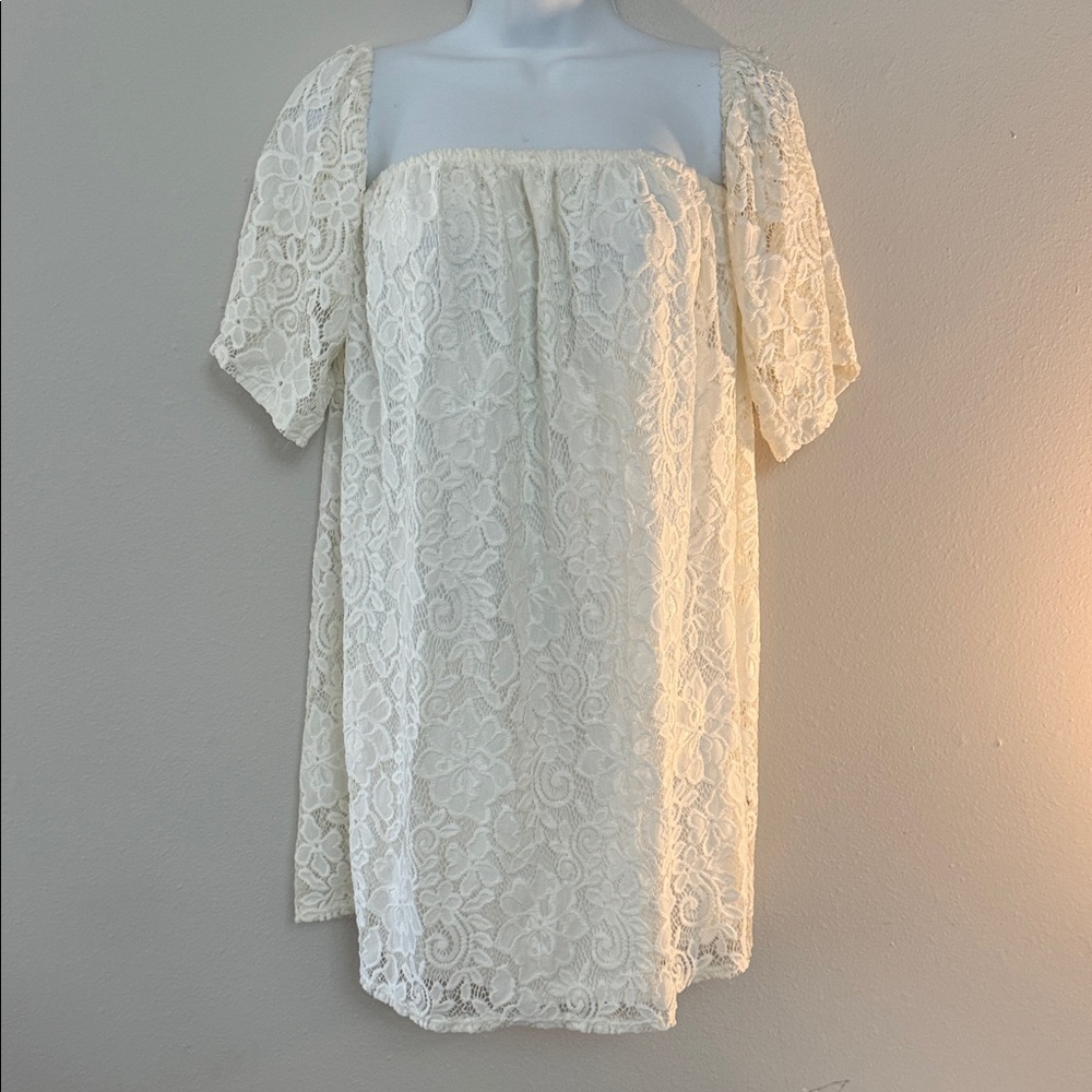 Leith Cream Lace Mini Dress